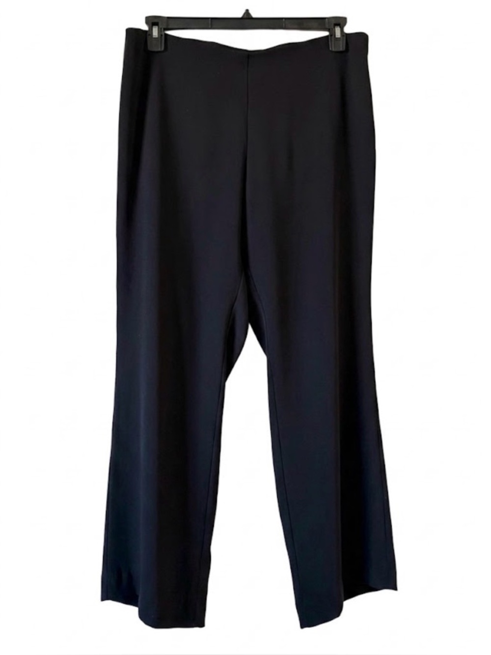 Eileen Fisher Wide Leg Crop Casual Dressy Pants Size 12 Solid Black